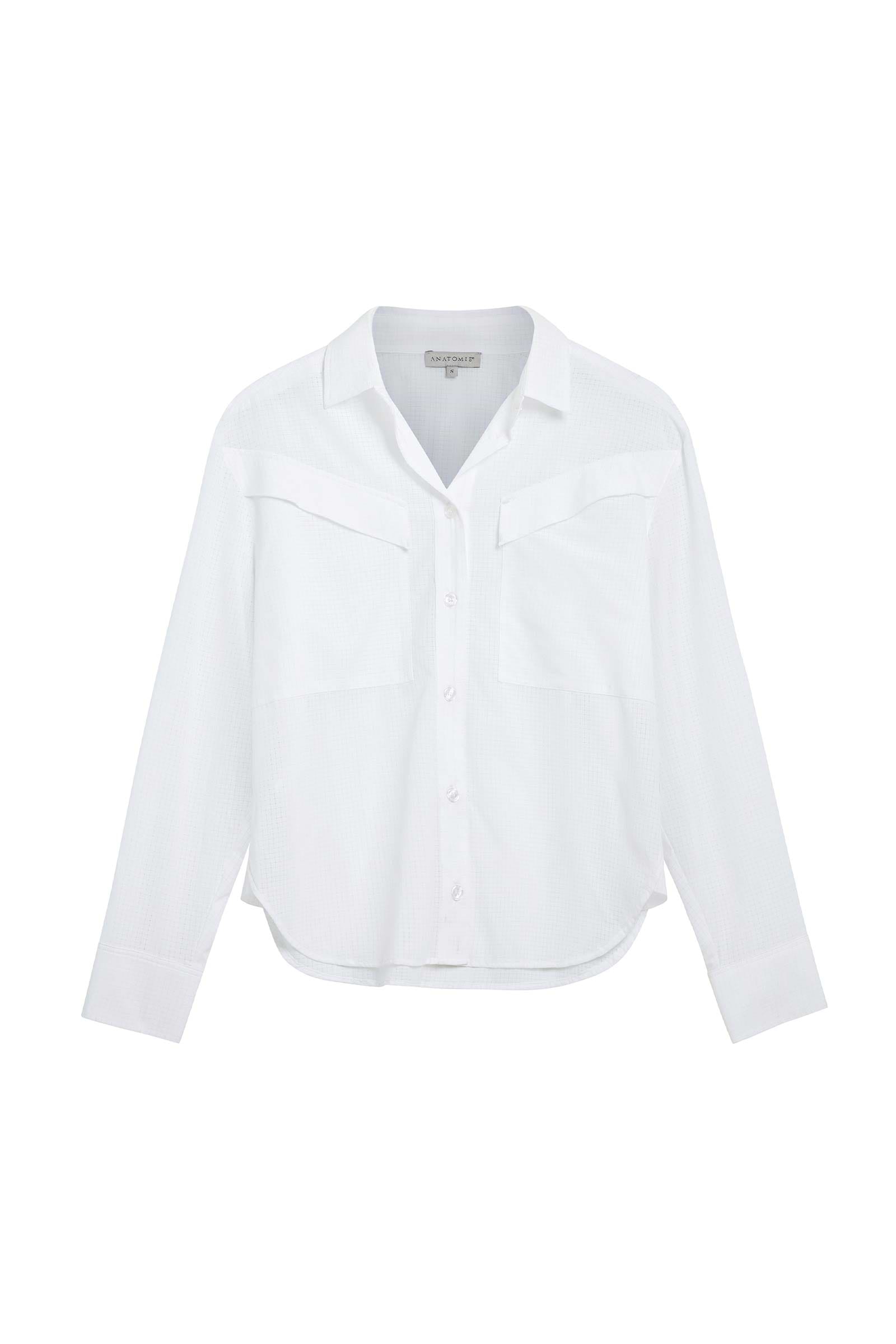The Best Travel Top. Flat Lay of a Kieran Top in White.