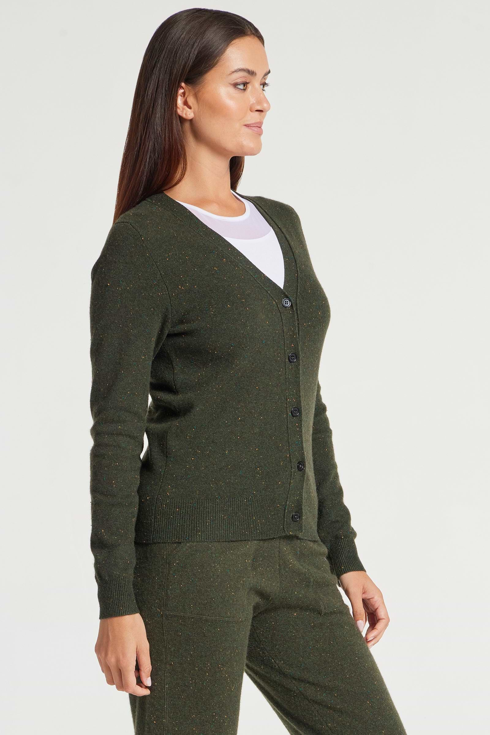 ARMY GREEN || Missy Cashmere Cardigan