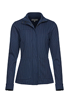 The Best Travel Jacket. Flat Lay of an Lucia Jacket in Navy/White.