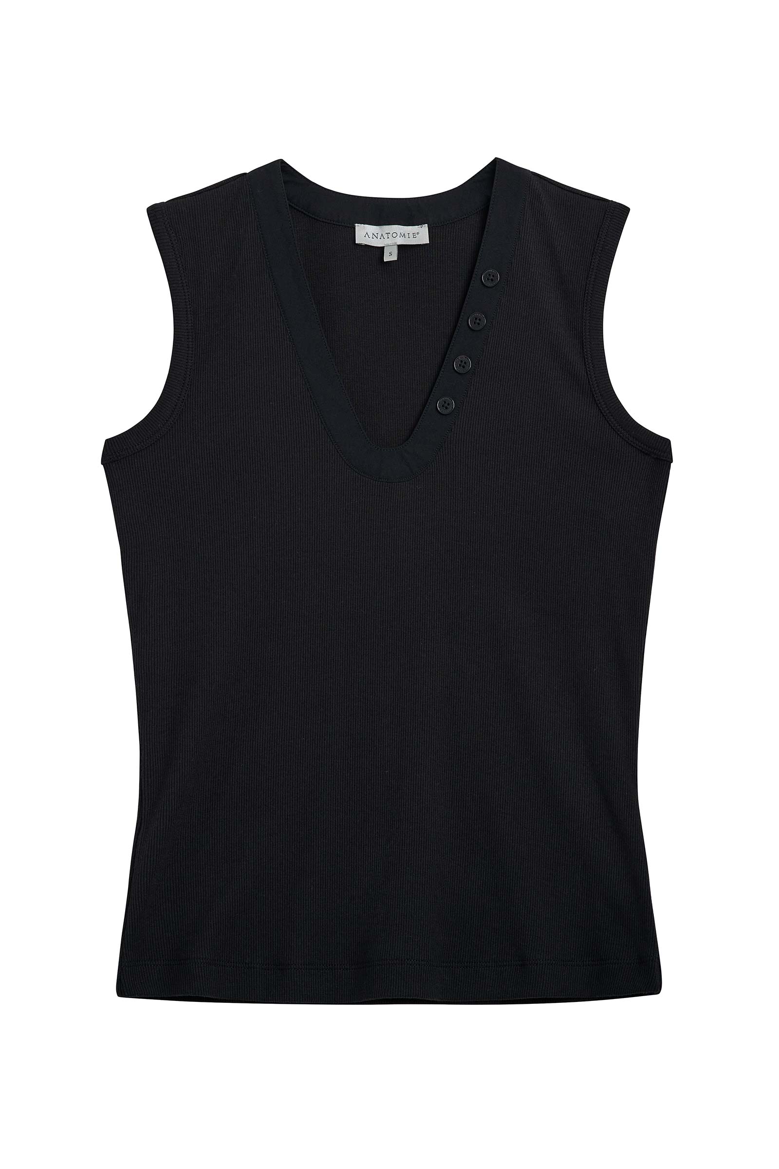 The Best Travel Top. Flat Lay of a Madelyn Top in Black.