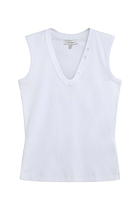 The Best Travel Top. Flat Lay of a Madelyn Top in White.
