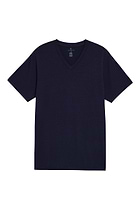 The Best Travel Top. Flat Lay of a Men's Vince Top in Navy.