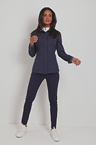 Video of a Lucia Jacket in Navy/White.