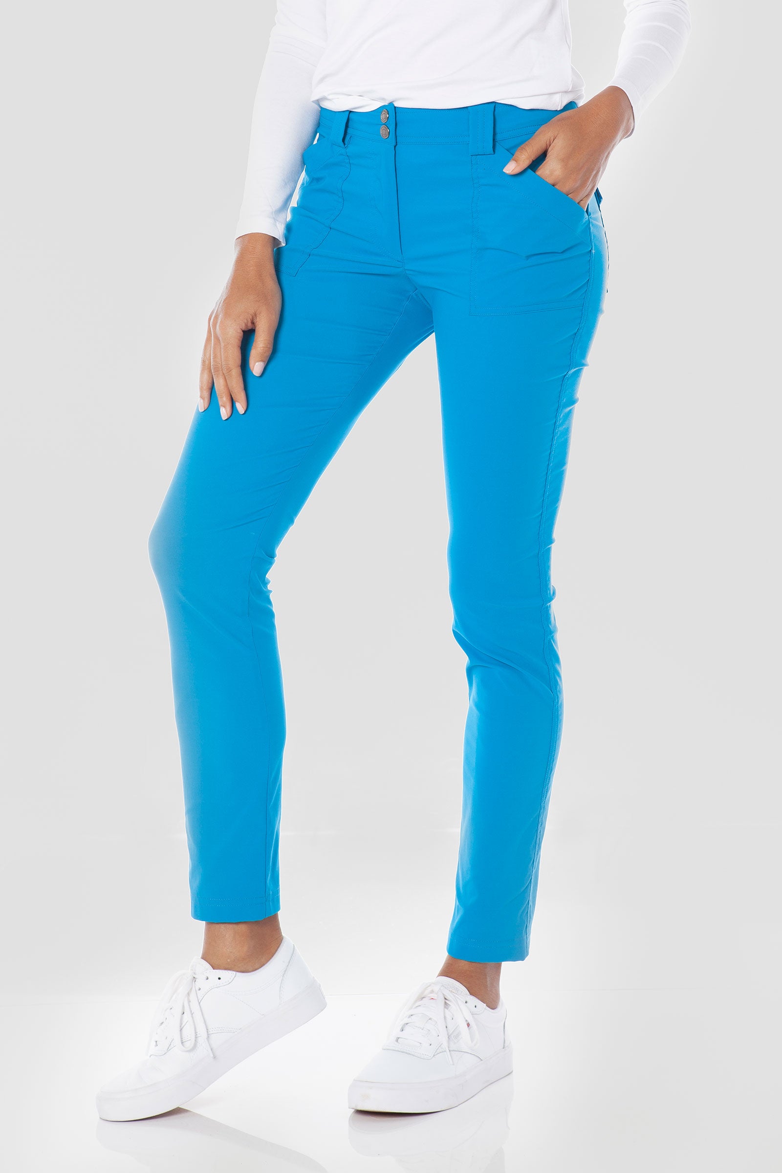 Teal|| McCall Cargoless Pant