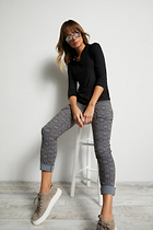 Blue Lizard-Platinum || Kate Printed Cargo Pant