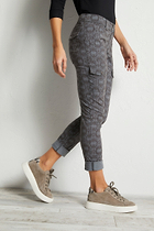 Blue Lizard-Platinum || Kate Printed Cargo Pant