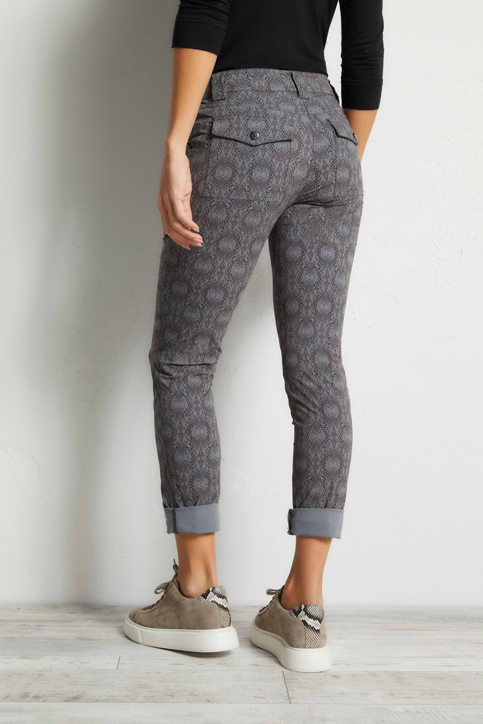 Blue Lizard-Platinum || Kate Printed Cargo Pant