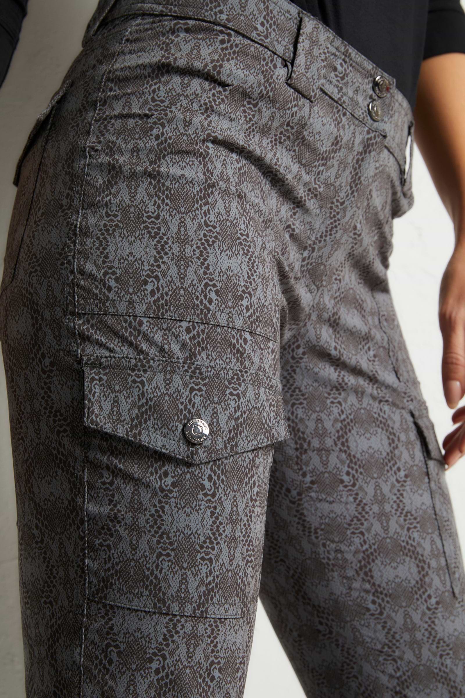 Blue Lizard-Platinum || Kate Printed Cargo Pant
