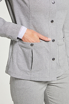 GREY MELANGE || Jane Textured Denim Jacket