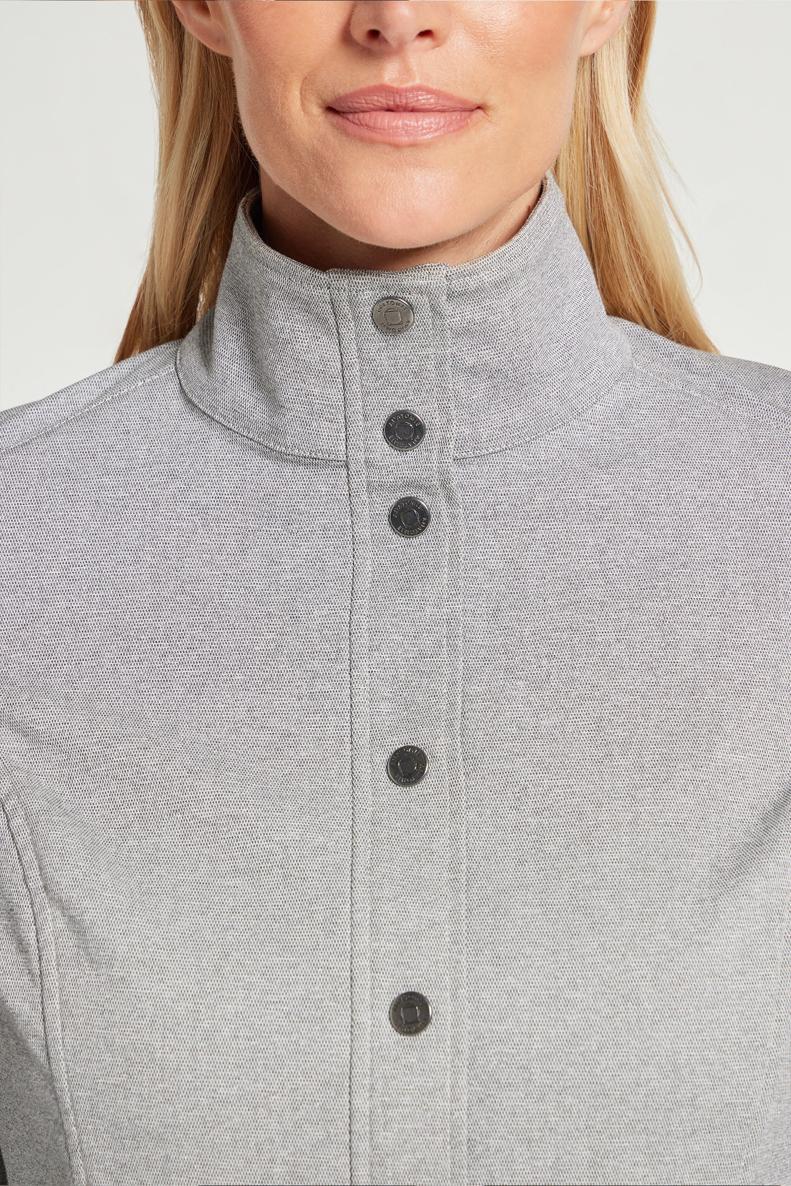 GREY MELANGE || Jane Textured Denim Jacket