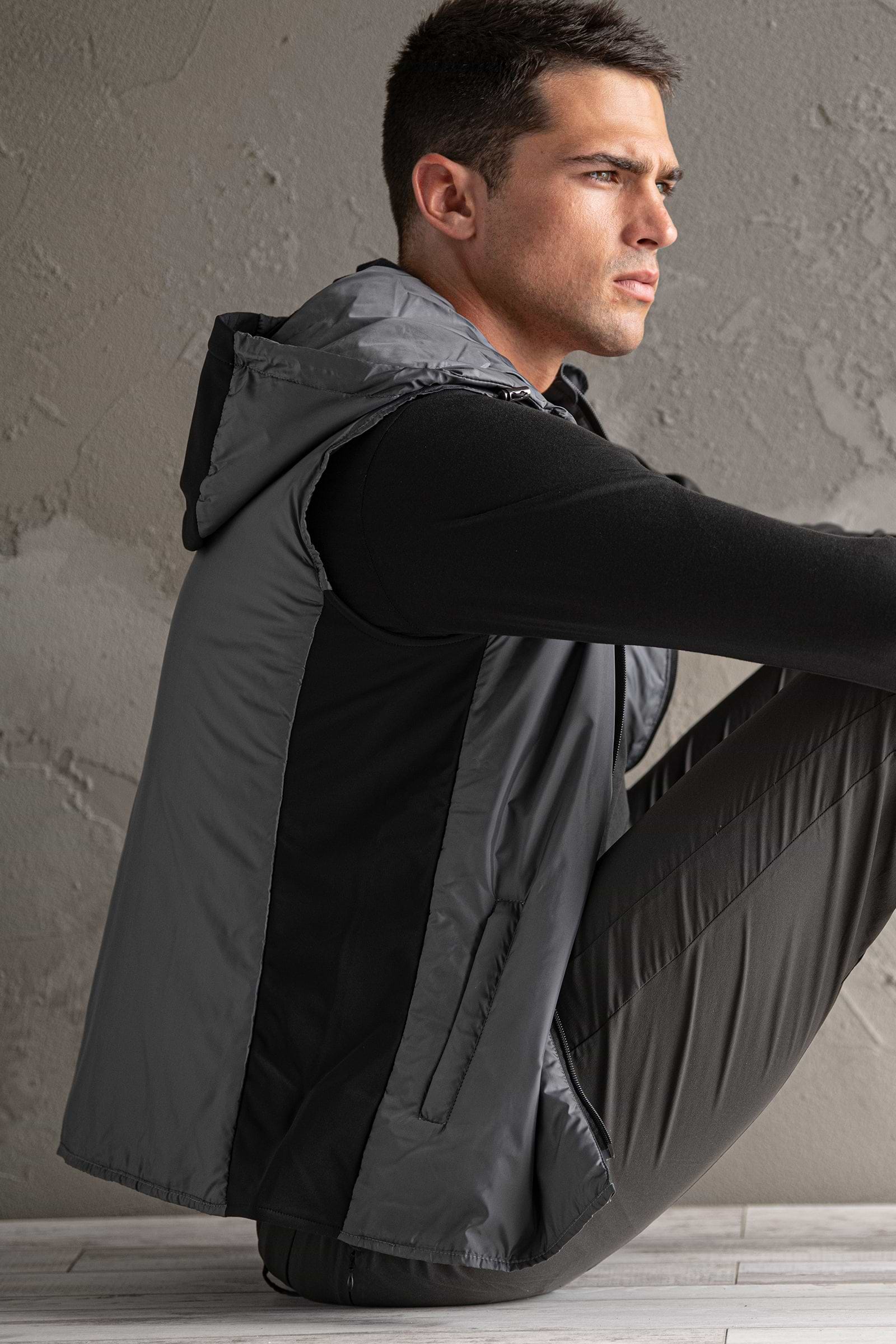 Elevated Performance Menswear | Hooded Men's Layering Vest