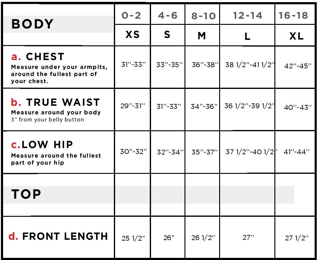 Addison Zip Front Lightweight Mesh Jacket Size Chart