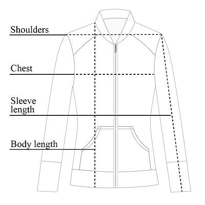 Bailey Mesh Jacket Size Chart
