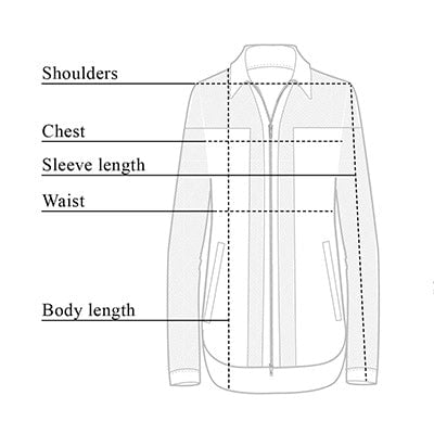 Emma Mesh Panel Shirt Size Chart