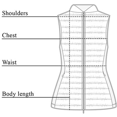 Filipa Quilted Nylon Vest Size Chart