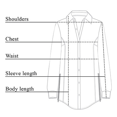 Francine Striped Shirt Size Chart