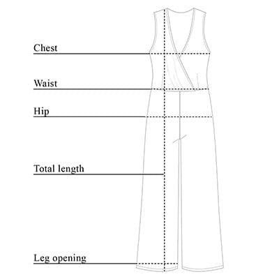 Harper Wrinkle Free Jersey Jumpsuit Size Chart