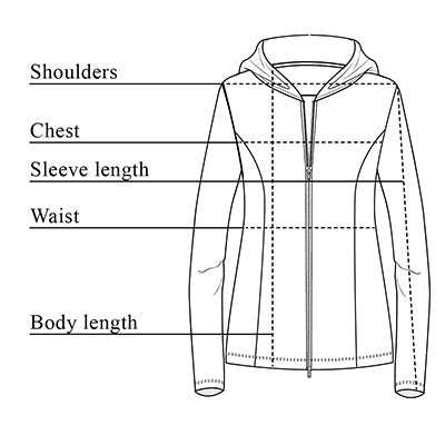 Jasmine Jacquard Knit Hoodie Size Chart