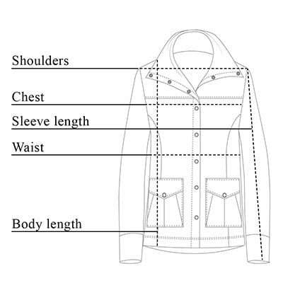 Jennifer Relaxed Fit Jacket Size Chart