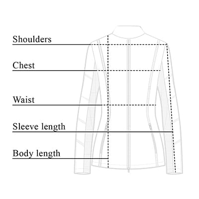 Leila Zip-Front Tank Top Size Chart