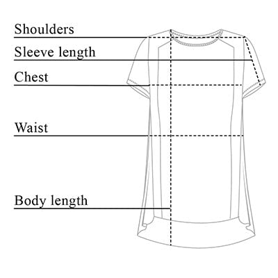 Lois Lace Tee Size Chart
