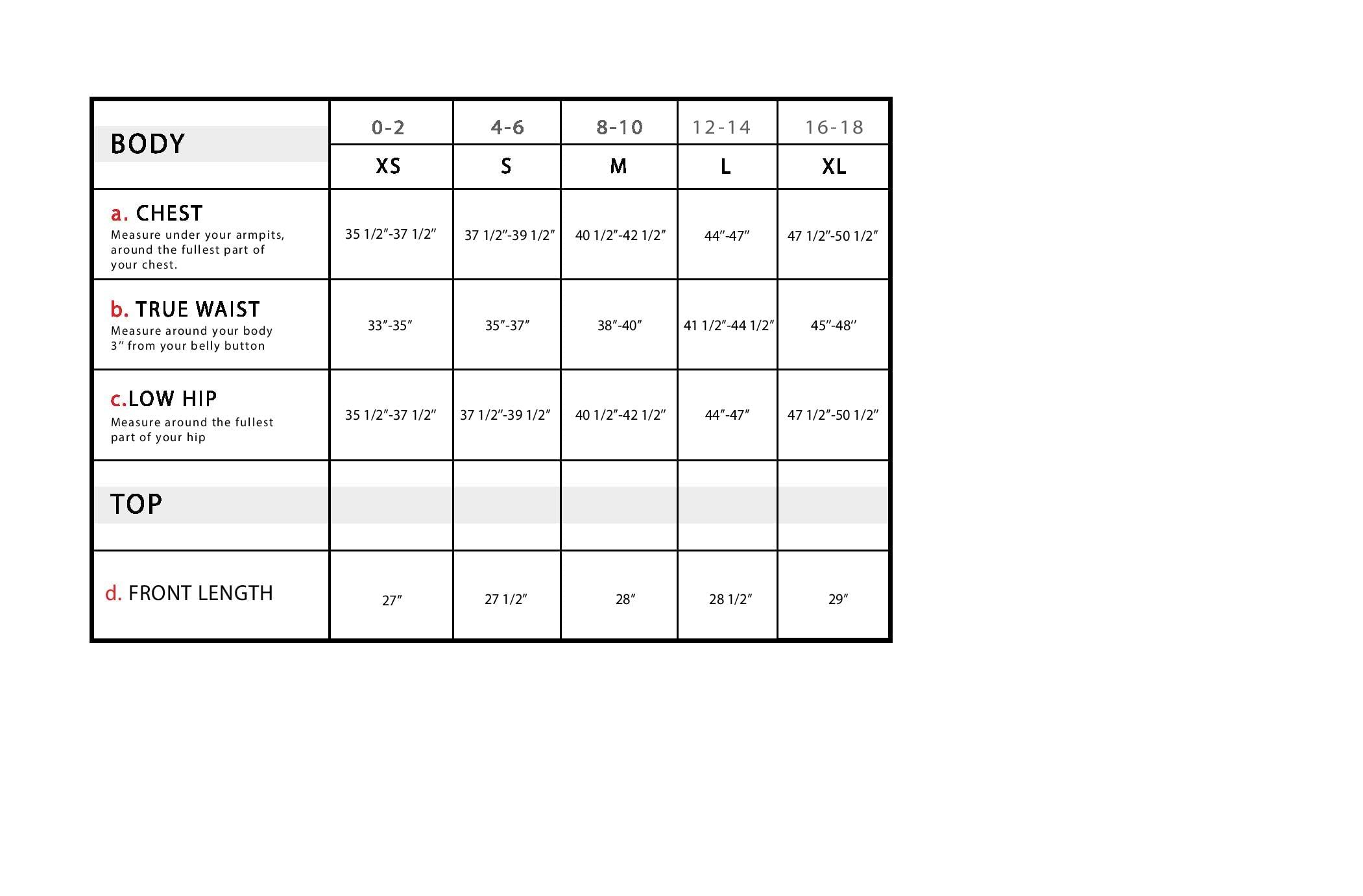 Maxwell Two-Tone Scuba Blazer Size Chart