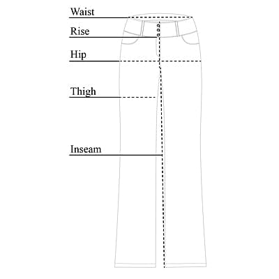 Paola Bootcut Pant Size Chart