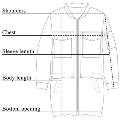 Parker Oversized Bomber Jacket Size Chart Anatomie