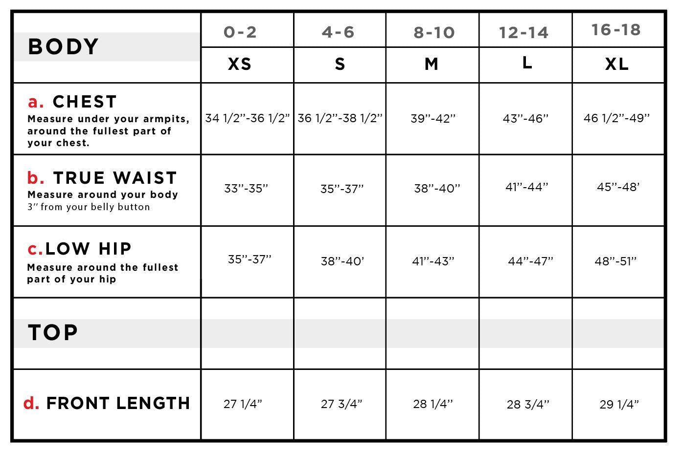 Stormi Hooded All Weather Jacket Size Chart