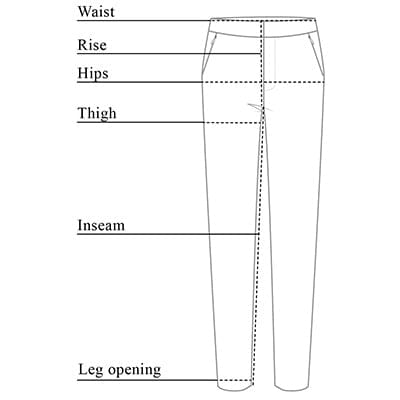 TheaPant Size Chart