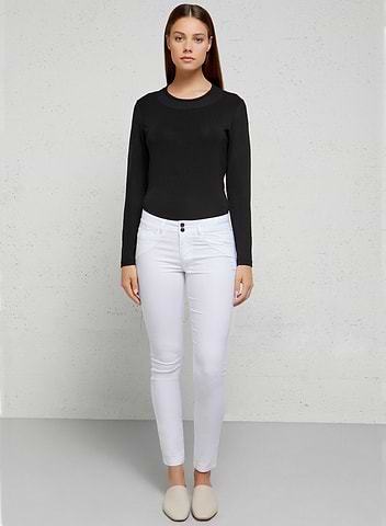 Cold Weather Travel The Kim Mesh-Sleeve Top