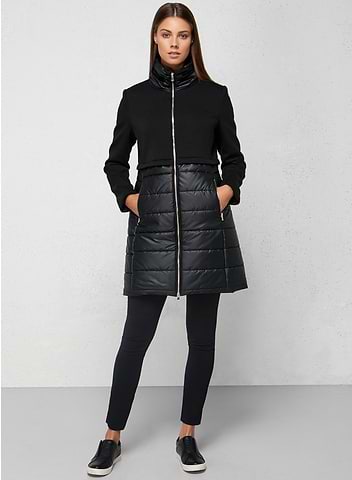 Cold Weather Travel The Marla Neoprene Puffer Coat