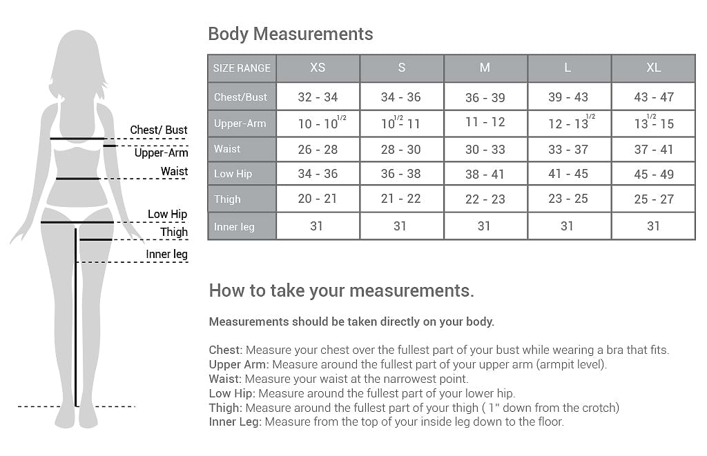 Anatomie Size Chart