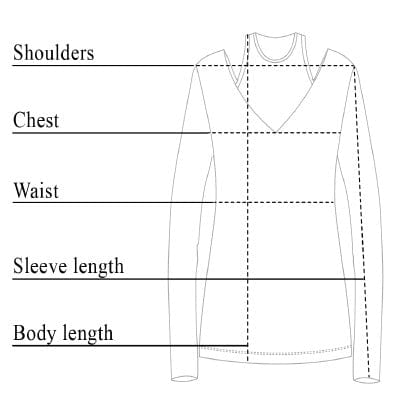 Hazel Velvet Cold Shoulder Top Size Chart