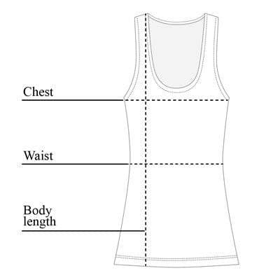 Trina Racerback Tank Size Chart