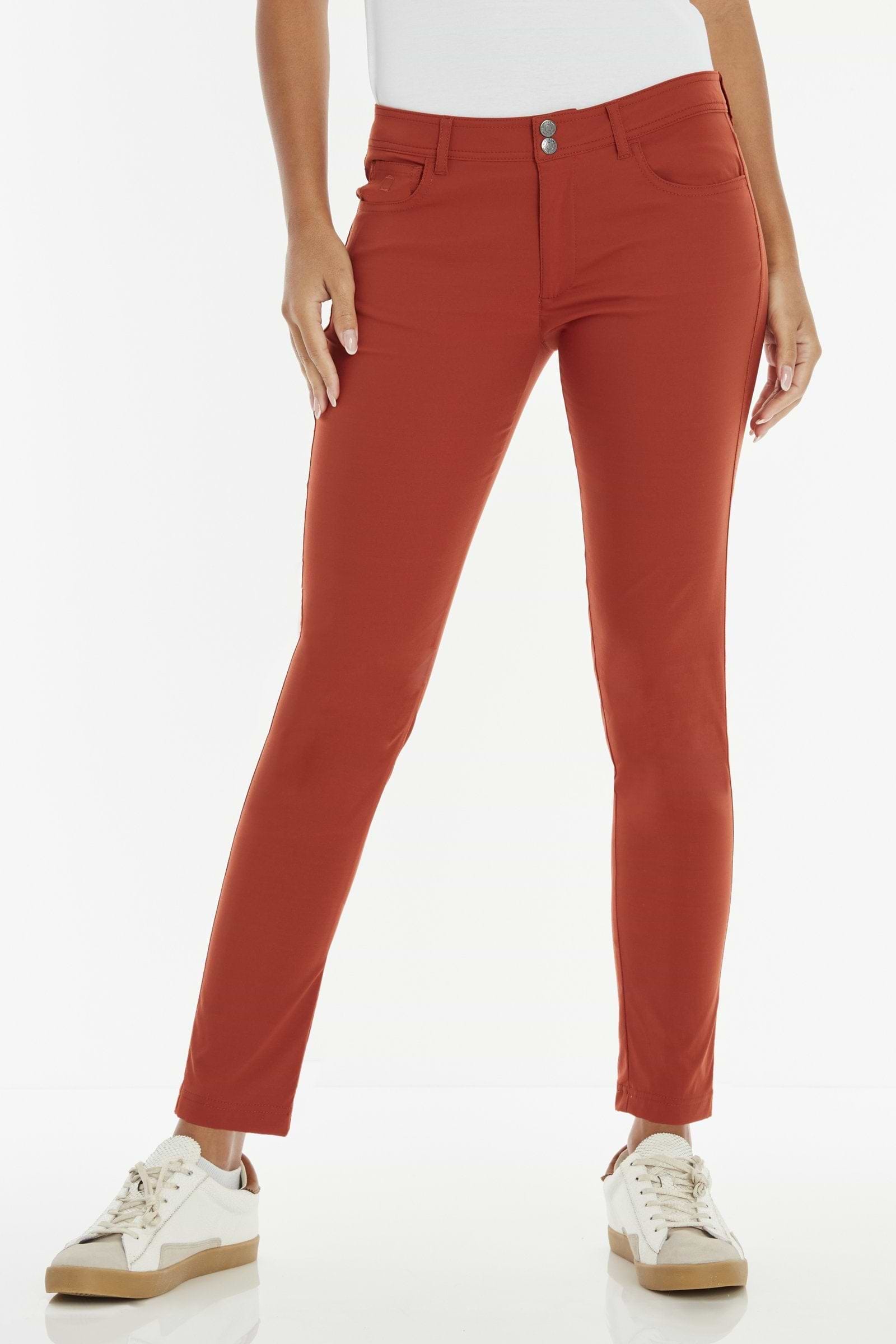 Luisa Five Pocket Slim Fit Pant in Tango