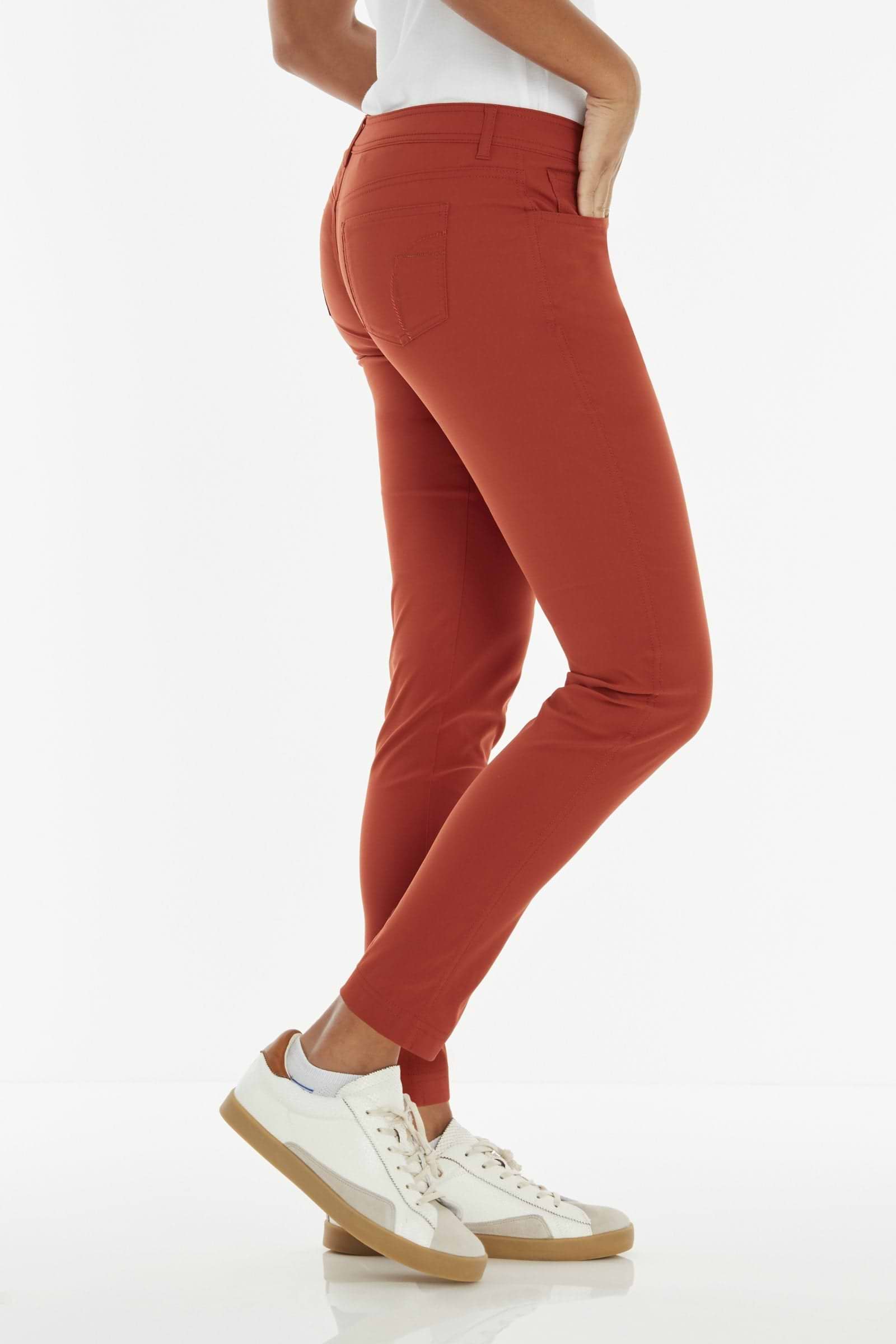 Luisa Five Pocket Slim Fit Pant in Tango