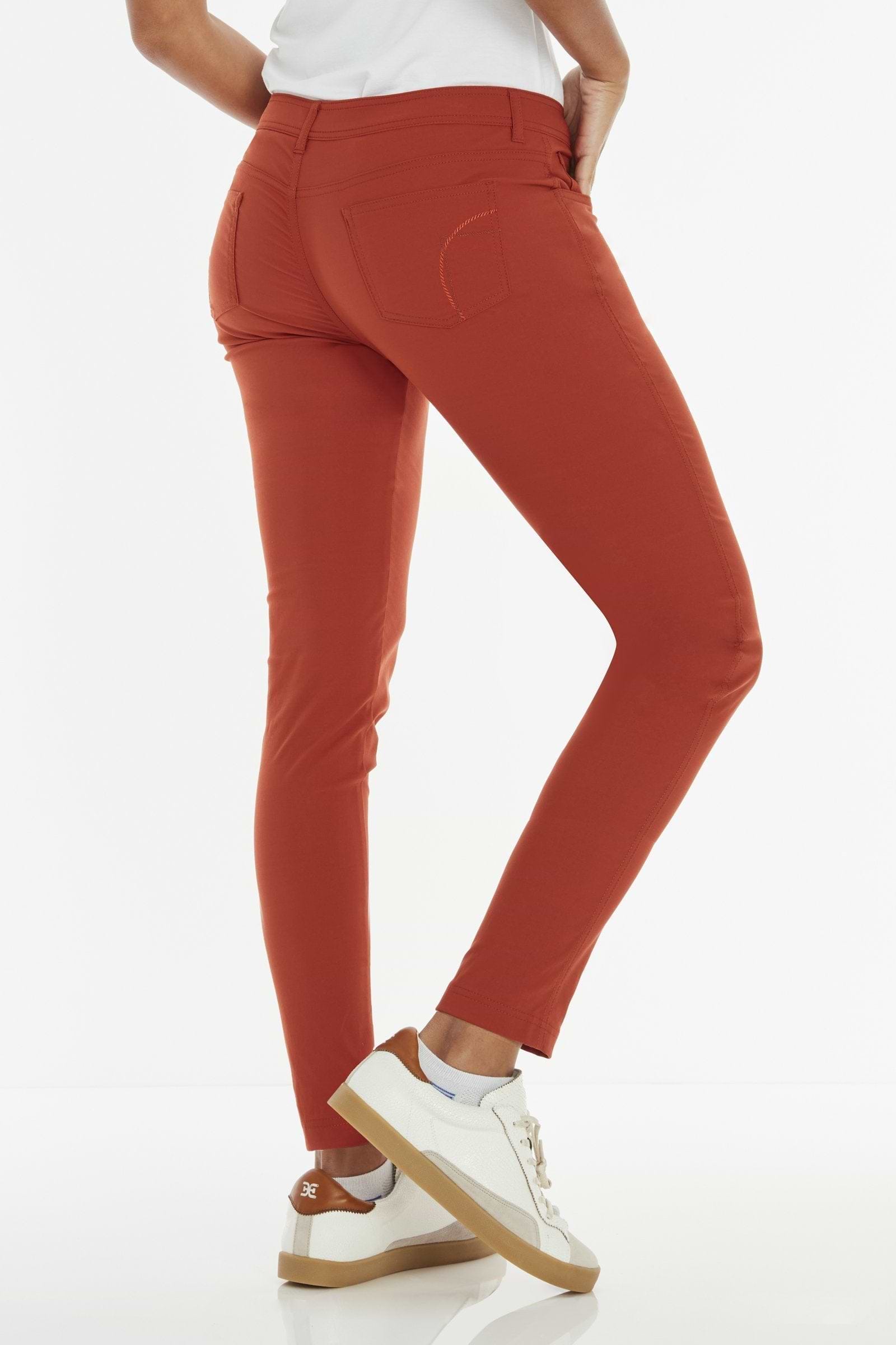 Luisa Five Pocket Slim Fit Pant in Tango