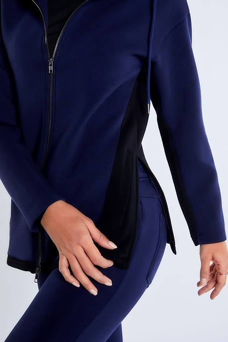 navy with black||