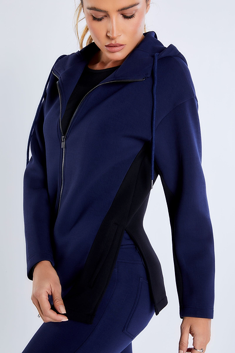 navy with black||