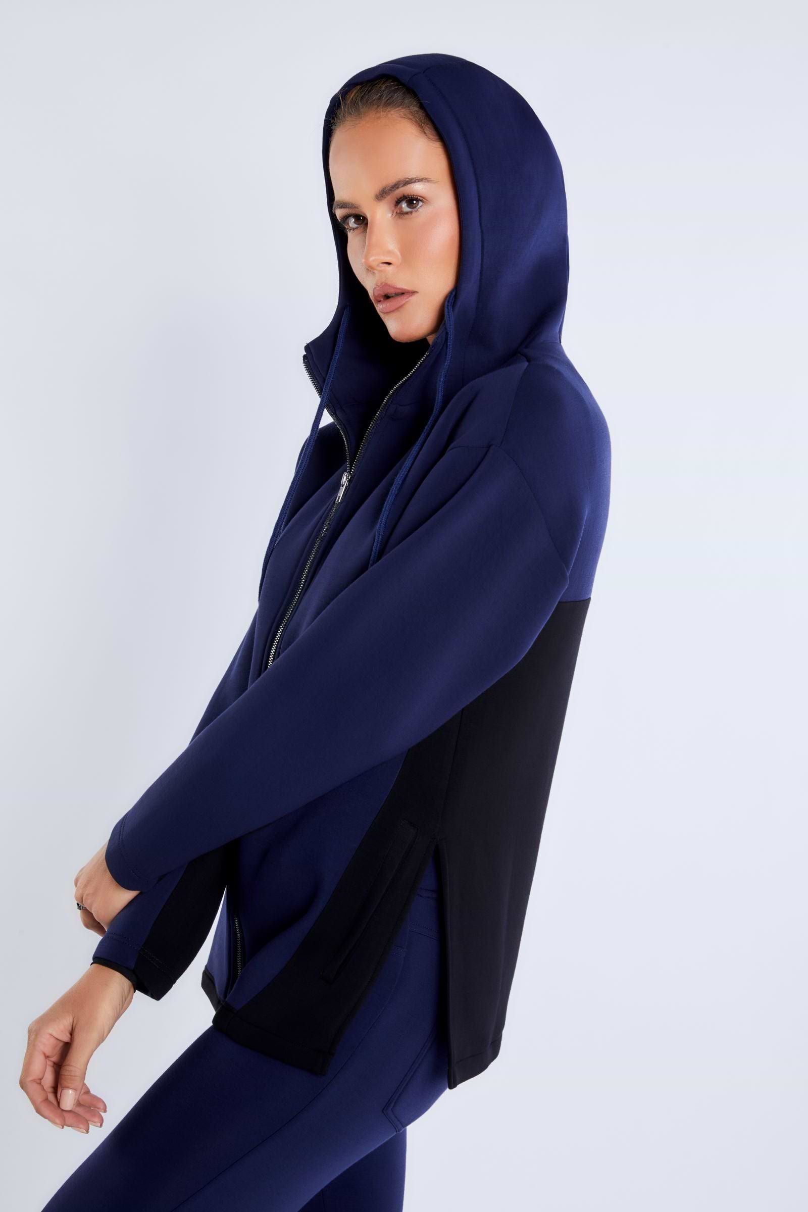 navy with black||