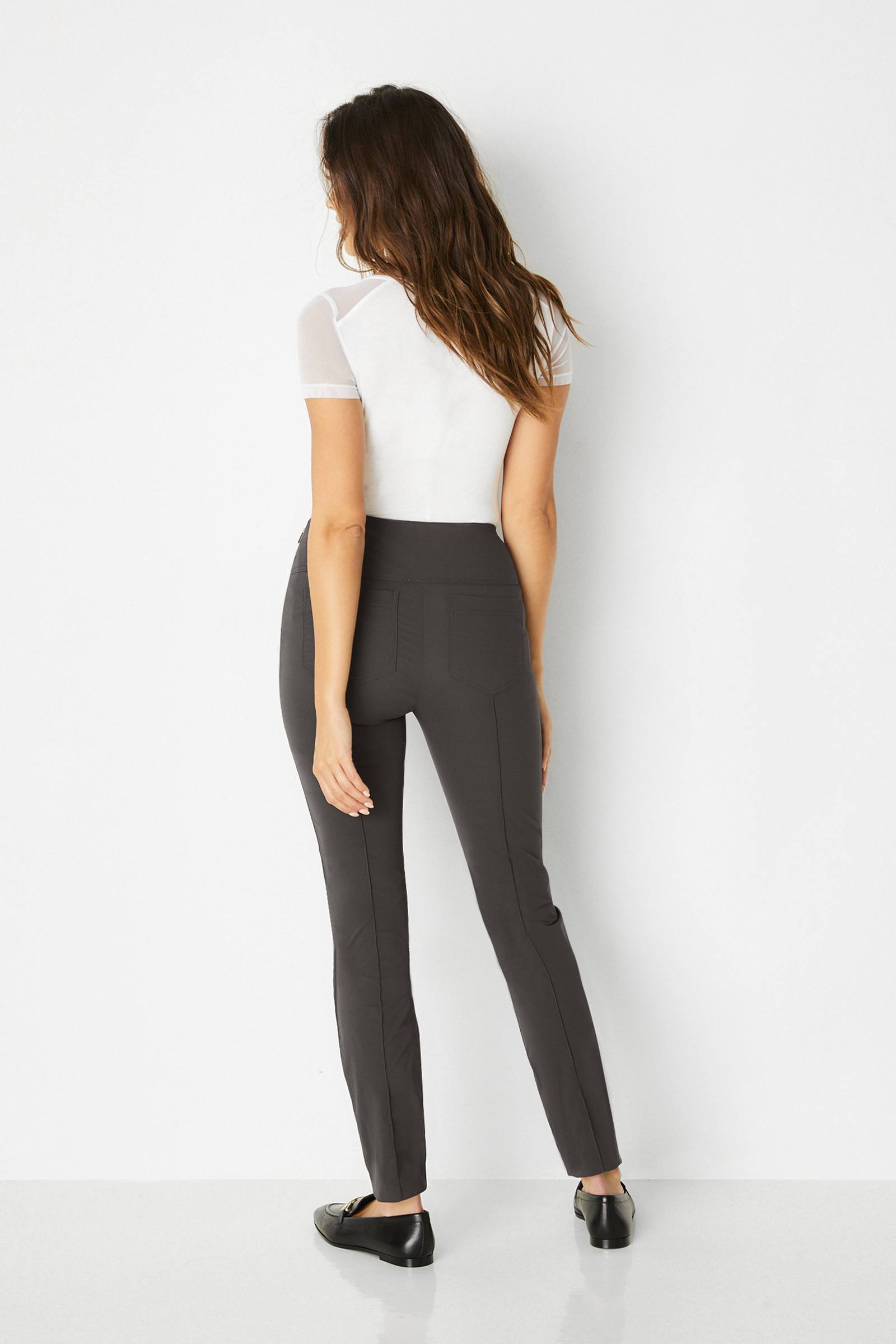 Sonia Grey High Rise Side Zip Pants