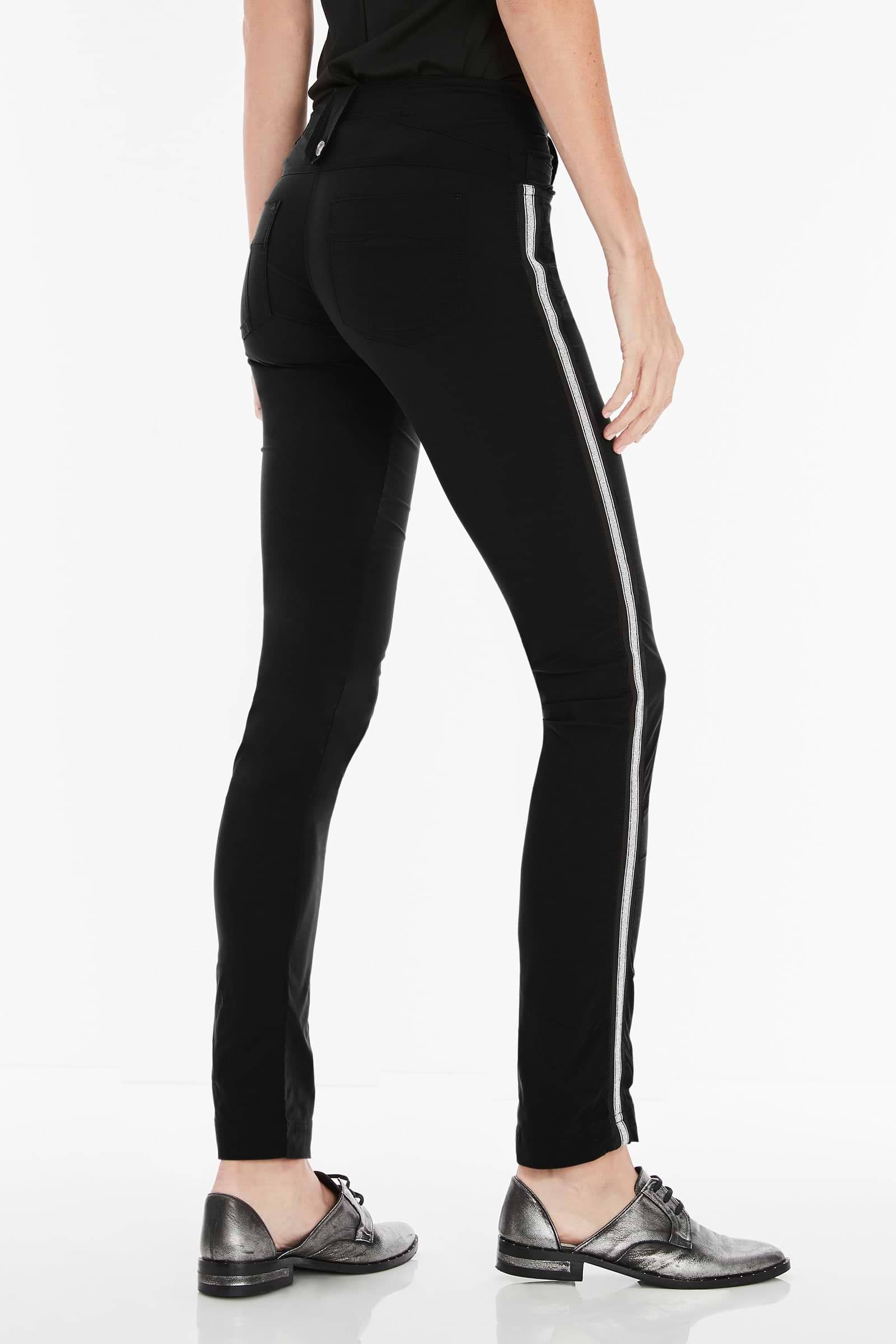 black-with-black-silver-stripe||