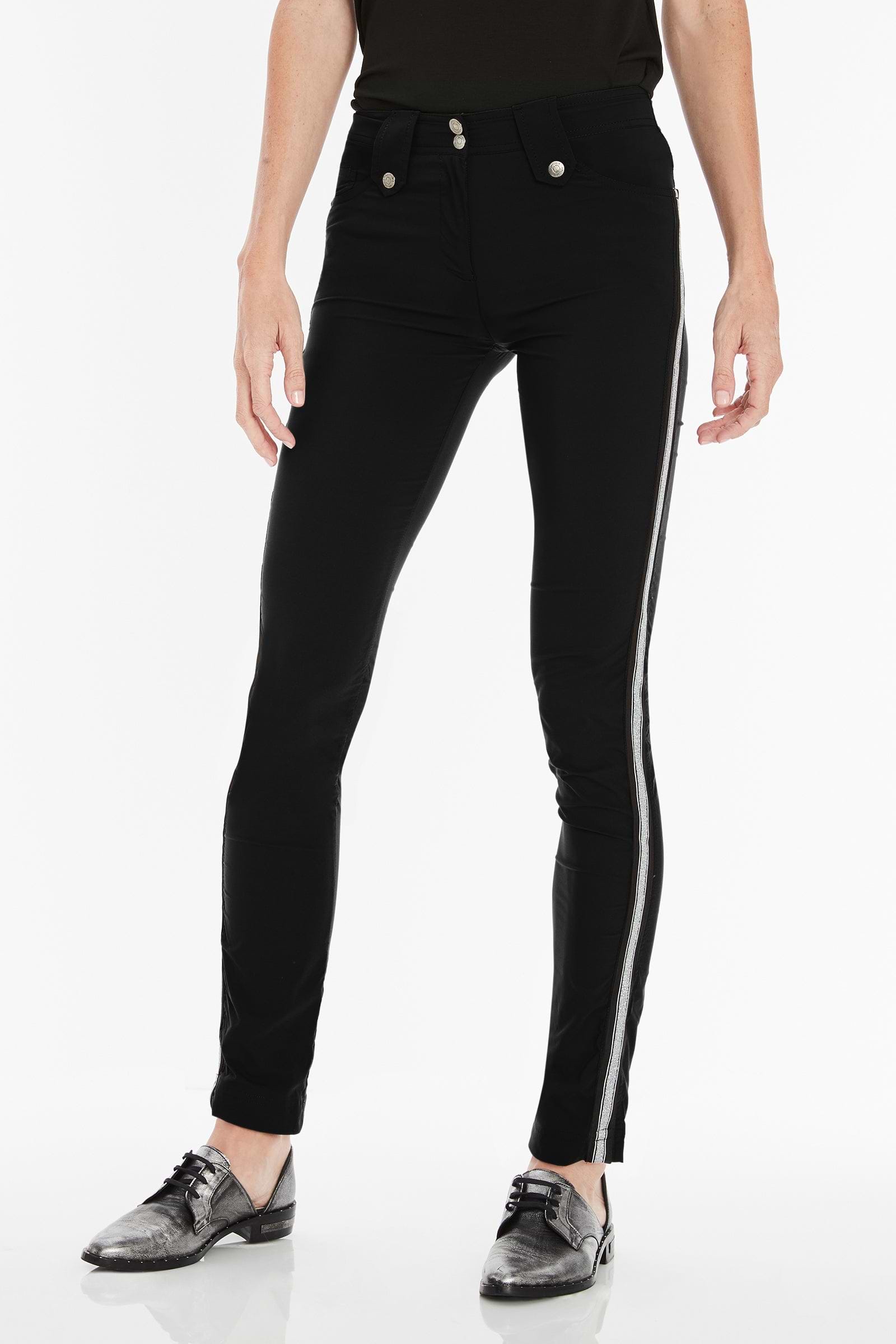 black-with-black-silver-stripe||