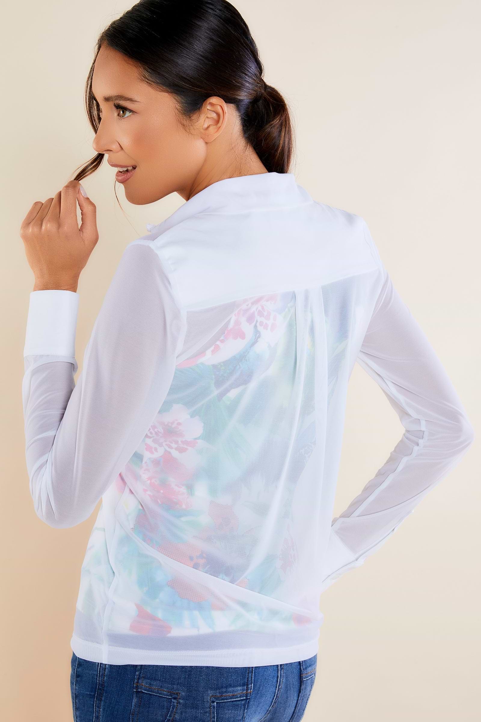 Euphoric Floral Print || Gem Mesh Top