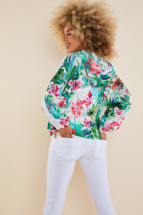 Euphoric Floral Print || Printed August Nylon Jacket