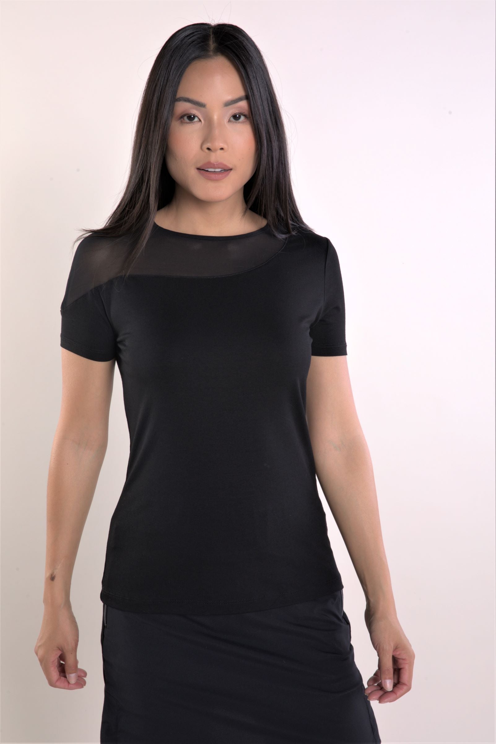 Black || Betty Asymmetrical Top