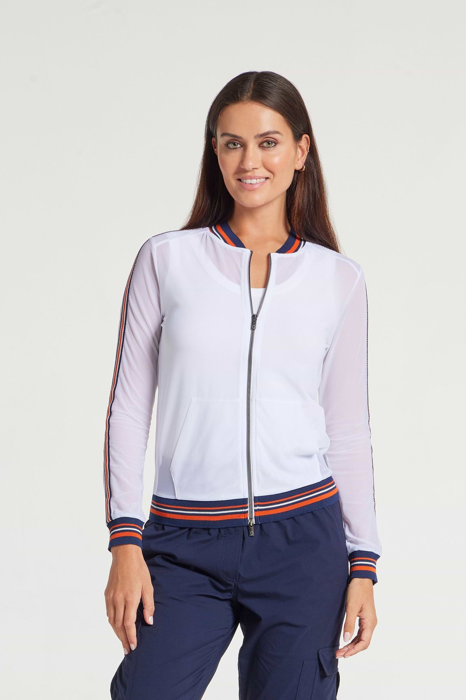 White|| Monica Mesh Jacket