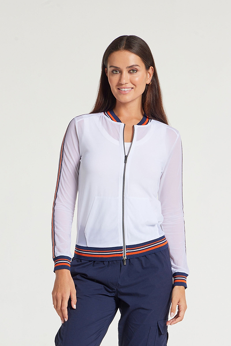 White|| Monica Mesh Jacket