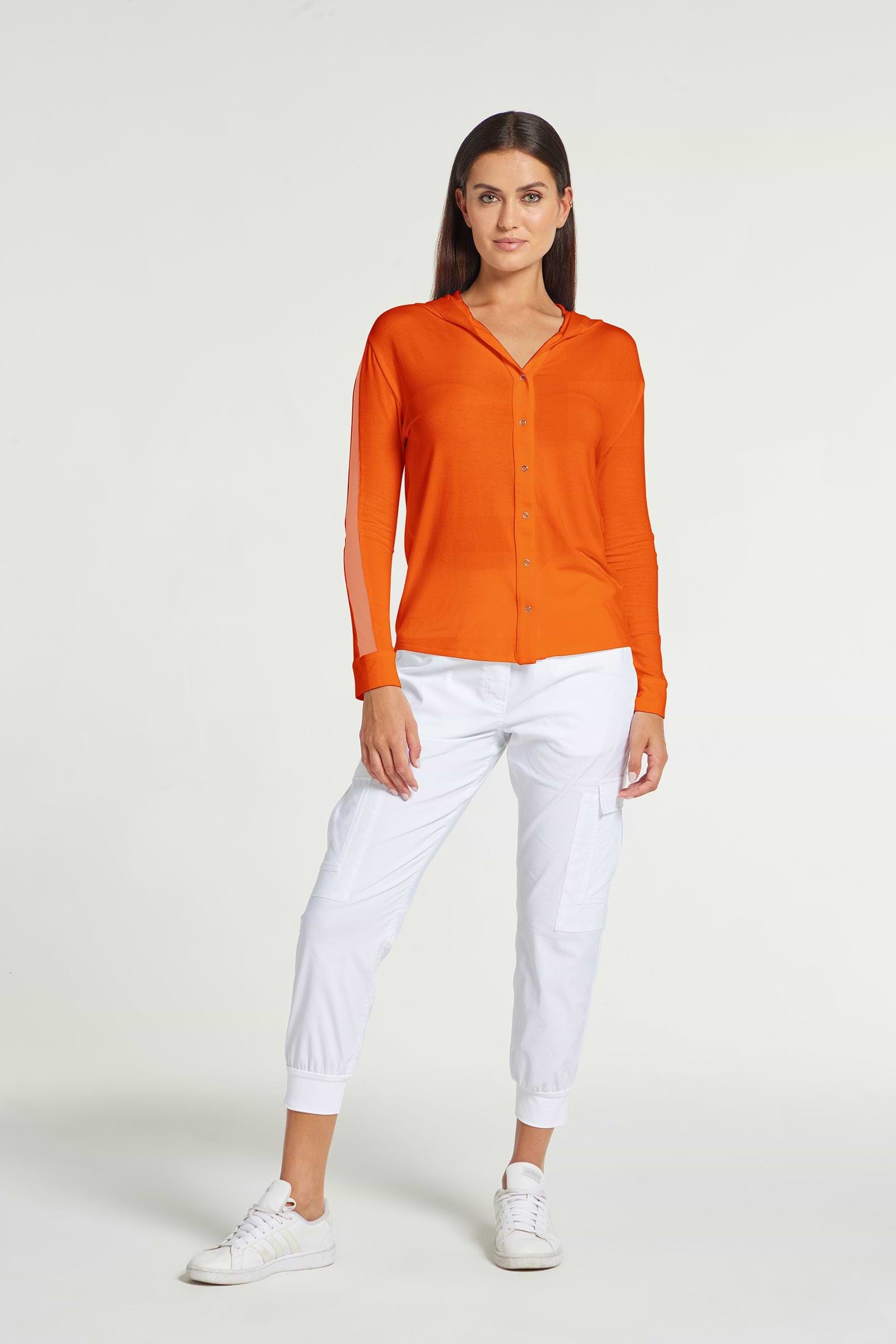 Orange|| Tracy Hooded Jacket